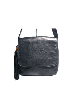 Chanel Jumbo CC Logo Fringe GD Leather Shoulder